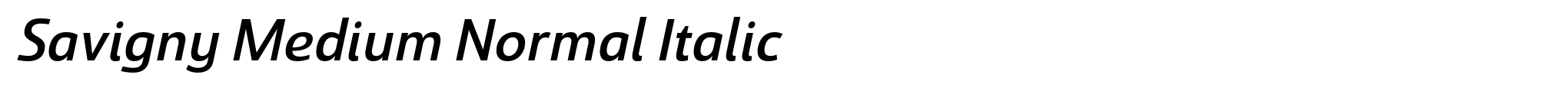 Savigny Medium Normal Italic image